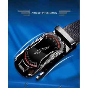 Luxury Automatic Black Genuine Leather Business Belt For Men New Fashion High Quality Black Belts