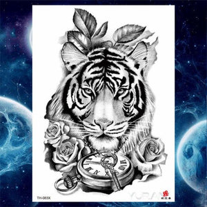 Luxury Big Tattoo Stickers Butterfly Body Arm Leg Tattoos Temporary Black Flower Rose Tattoos For Women's Adults