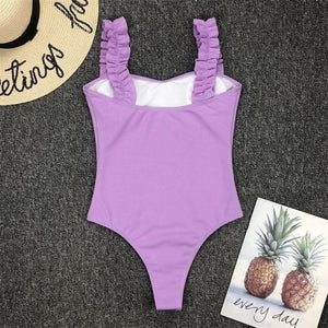 Luxury Black Female Swimsuit Vintage One Piece Ruffled Push Up Tummy Control Swimwear Halter One Piece Slimming Retro Swimsuit Women's Plus Size Push Up Bathing Suit Solid Red Swimwear Women Padded Bathing Suits