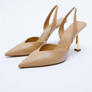 Luxury Black Straps Black Shoes For Women Shallow Summer Heels Beige Elastic Band Low Pointed Closed Flat Rhinestone Slip-on Shoes Flats Outdoor Walking Slippers