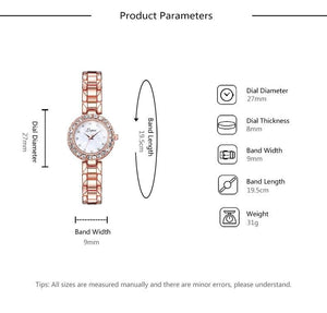 Luxury Bracelet Watches Set For Women Fashion Geometric Bangle Quartz Clock Wrist Watch With Quartz Movement Crystal Diamond Classic Fashion Romantic Jewelry Cuff Bracelet Set