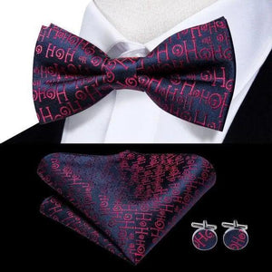 Luxury Butterfly Beige Silk Bow Ties For Men Gentlemens Cufflinks Set Elegant Design Wedding Party Bowties For Tuxedo Excellent Gift For Prom