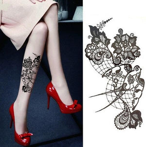 Luxury Colorful And Black Womens Tattoo Temporary Flower Waterproof Elegant Modern Tattoo For Shoulder