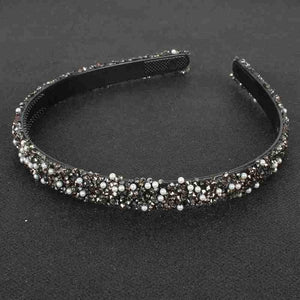 Luxury Crystal Pearl Rhinestone Headbands Fashion Women Hair Accessories Headdress Padded Hairbands Hair Bands Sparkly Hair Hoop Gorgeous Hair Accessories For Women