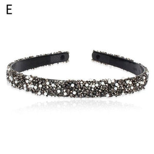 Luxury Crystal Pearl Rhinestone Headbands Fashion Women Hair Accessories Headdress Padded Hairbands Hair Bands Sparkly Hair Hoop Gorgeous Hair Accessories For Women