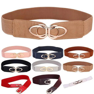 Luxury Elastic PU Leather Wide Belts For Women Fashion Stretchy Thick Waist Dress Plus Size Waistbands For Women