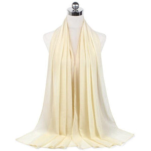 Luxury Fashion Long Soft Solid Chiffon Scarf Head Wrap Echarpe Shawl Lightweight Headscarf Instant Ready To Wear Elegant Hijab Scarf Wrap Muslim Shawl Islamic Hijabs Arab Wrap Head Scarves For Women