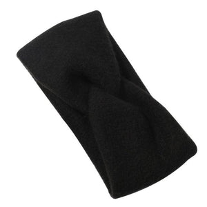 Luxury Fashion Winter Soft Solid Color Elastic Elegant Wide Knitting Cross Lightweight Headband Yoga Turban Bandage Bandanas Hair Bands For Women
