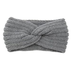 Luxury Fashion Winter Soft Solid Color Elastic Elegant Wide Knitting Cross Lightweight Headband Yoga Turban Bandage Bandanas Hair Bands For Women