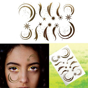 Luxury Flash Metallic Waterproof Temporary Tattoo Gold Silver Flower Tattoo Sticker Long Lasting Gold Design For Womens