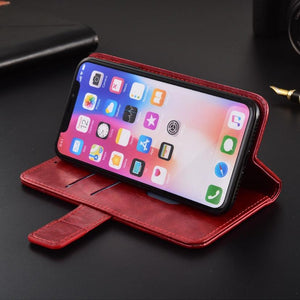 Luxury Flip wallet Leather Case For iphone 11 13 12 Pro 12Mini Card Holder Phone Cover Premium Leather iPhone 11 Pro Case Kickstand Card Holder Flip Leather Wallet Phone Case