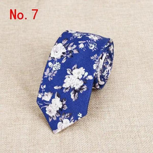 Luxury Flower Handmade Cotton Ties For Men Classic Colorful Printed Floral Designs Necktie For Wedding