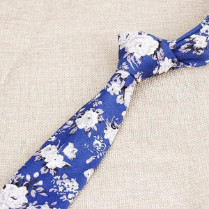 Luxury Flower Handmade Cotton Ties For Men Classic Colorful Printed Floral Designs Necktie For Wedding