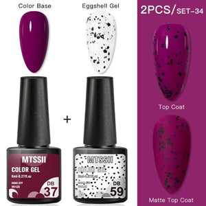 Luxury Gel Nail Polish Permanent Glossy Matte Egg Effect Elegant Stylish Eggshell Design For Women And Lady Nail Gel