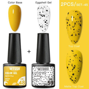 Luxury Gel Nail Polish Permanent Glossy Matte Egg Effect Elegant Stylish Eggshell Design For Women And Lady Nail Gel