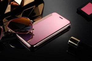 Luxury iphone Flip Case iphone 11 12 13 14 Cover Clear View Windows Mirror Magnetized Simple Closure Unique Flip Phone Stylish Case For iPhone