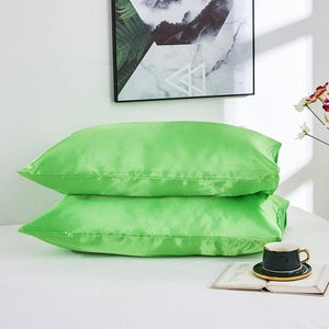 Luxury Ladies Satin Pillowcase Satin Silk Ultra Soft Standard Pillowcase Silk Satin Pillow Cases For Hair and Skin Soft King Queen Elegant Standard Bedding Pillowcase Cushion Cover Home Decor