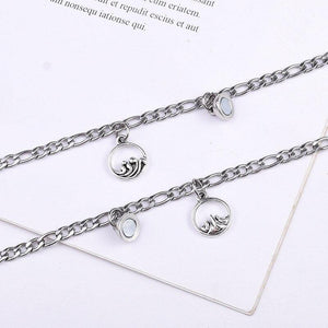 Luxury Magnet Attract Couples Bracelet Stainless Steel Chain Bracelets Charm Jewelry Matching Relationship Bracelets For Boyfriend And Girlfriend Stainless Steel His And Her Love Distance Promise Bracelets For Couples