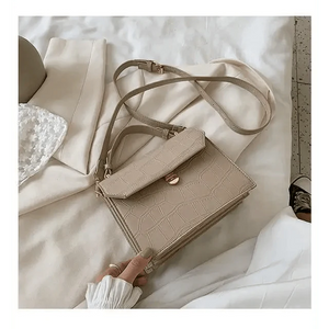 Luxury Snow White Crossbody Bags For Women And Girls Small PU Leather Handbag - Ladies Designer Evening Bags