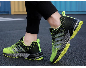 Luxury Sport Mens Sneakers Mesh Breathable Casual Men Shoes Comfortable Non-Slip Shock Absorption Light Outdoor Walking Comfortable Running Sneakers