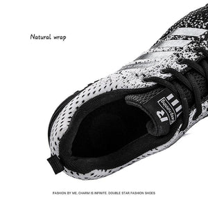 Luxury Sport Mens Sneakers Mesh Breathable Casual Men Shoes Comfortable Non-Slip Shock Absorption Light Outdoor Walking Comfortable Running Sneakers