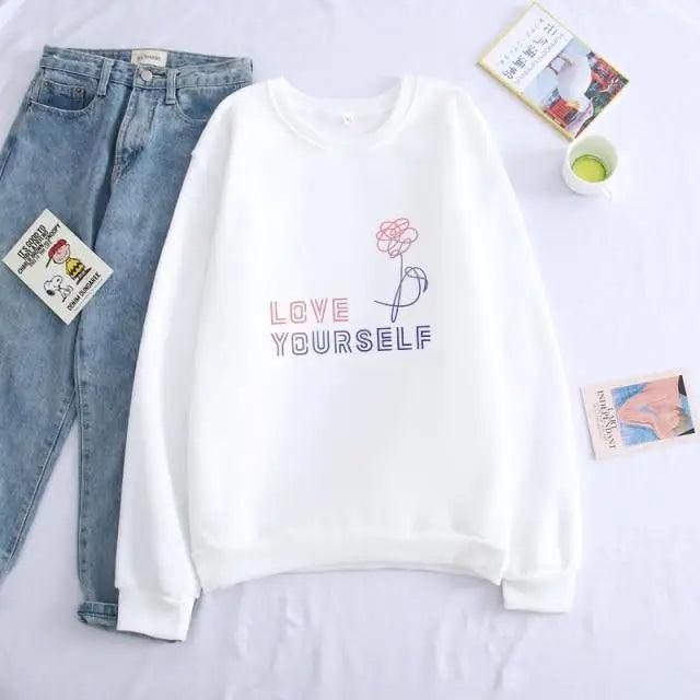 Luxury Unisex Hoodie Hoodies Sweatshirt Love Yourself Hoody Sweatshirt Boys Hoody Hoodies Cool Print Casual Drawstring Warm Winter Stylish Design Hoodie For Men Women