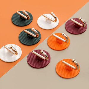 Luxury Wall Hooks Without Punching Self-Adhesive Suitable for Kitchen and Bathroom key Holder Seamless Hooks Behind The Door Wall Mounted Coat Rack Plastic Hook Home Decorative Small Hooks for Hanging Hat Coats Towel Jacket