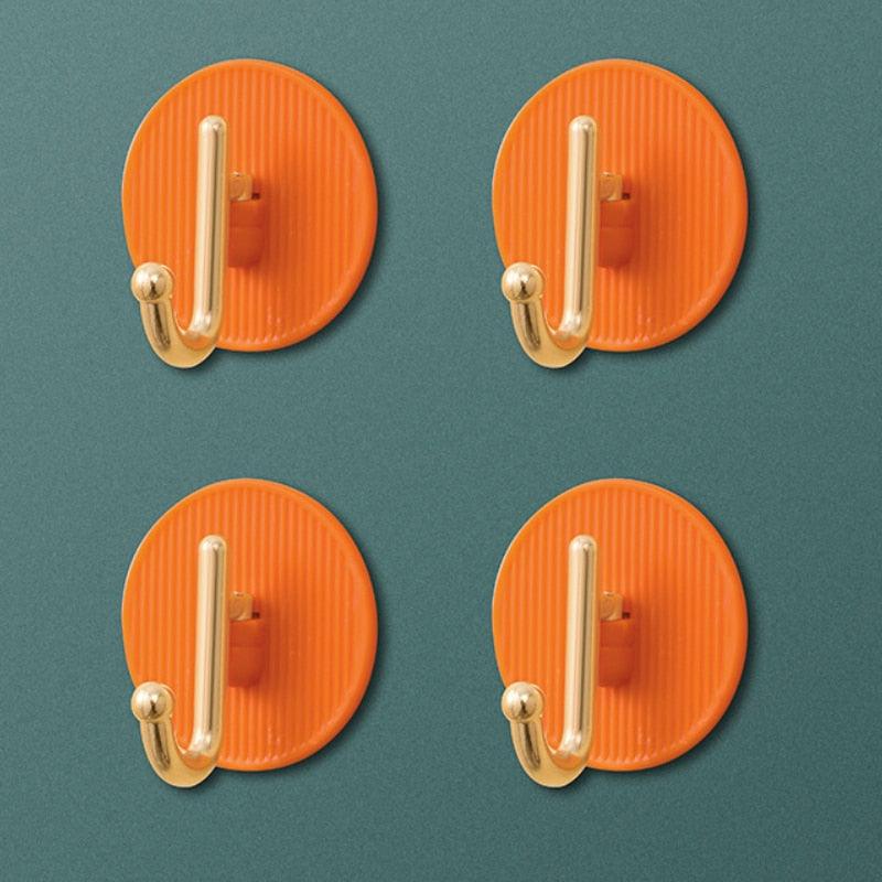Luxury Wall Hooks Without Punching Self-Adhesive Suitable for Kitchen and Bathroom key Holder Seamless Hooks Behind The Door Wall Mounted Coat Rack Plastic Hook Home Decorative Small Hooks for Hanging Hat Coats Towel Jacket