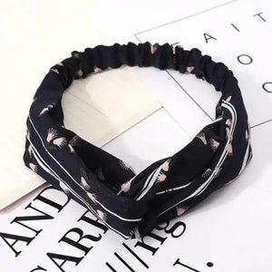 Luxury Women's Headband Vintage Cross Knot Elastic Hair Bands Soft Solid Hairband Girls Hair Accessories Floral Turban Bandanas Head Wrap