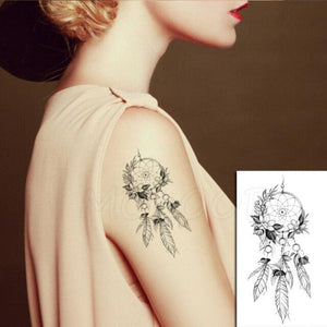 Luxury Womens Different Temporary Waterproof Tattoo Sticker Feather Dandelion Tattoos For Makeup Party