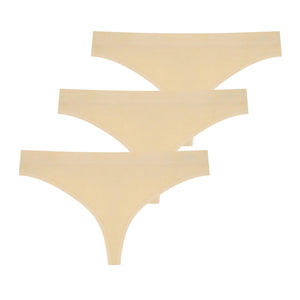 New Balance Womens Ultra Comfort Performance Seamless Thong Underwear (3 Pack) Nude/Nude/Nude