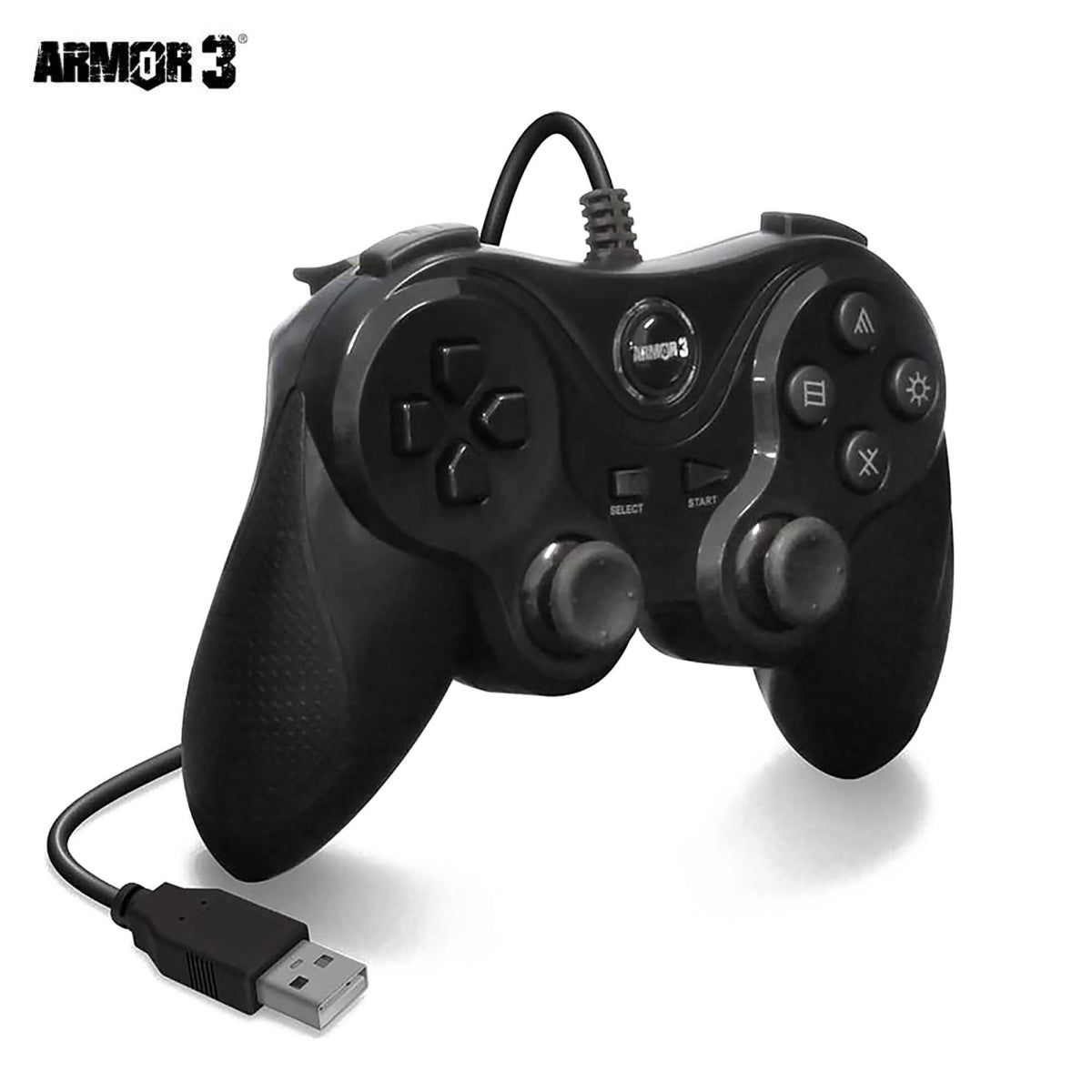 PS3 / PC Wired Controller Black Armor 3