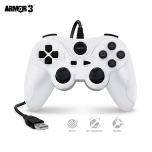 PS3 / PC Wired Controller White Armor 3