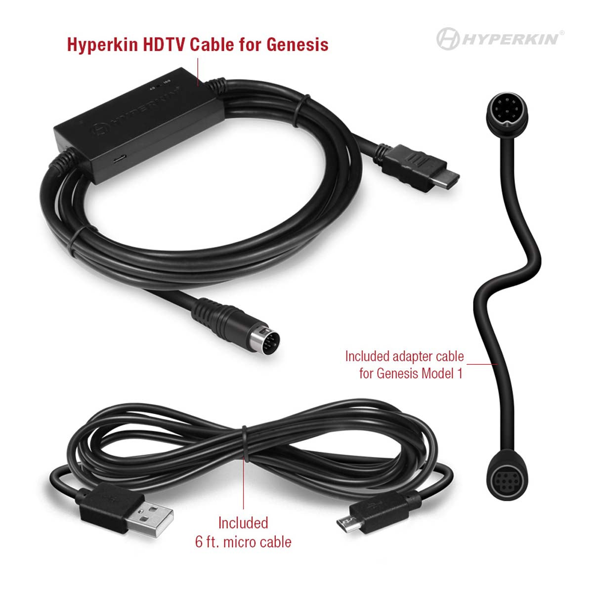 Sega Genesis 1 / 2 / 3 HDTV Cable (Compatible with all Sega Genesis Models)