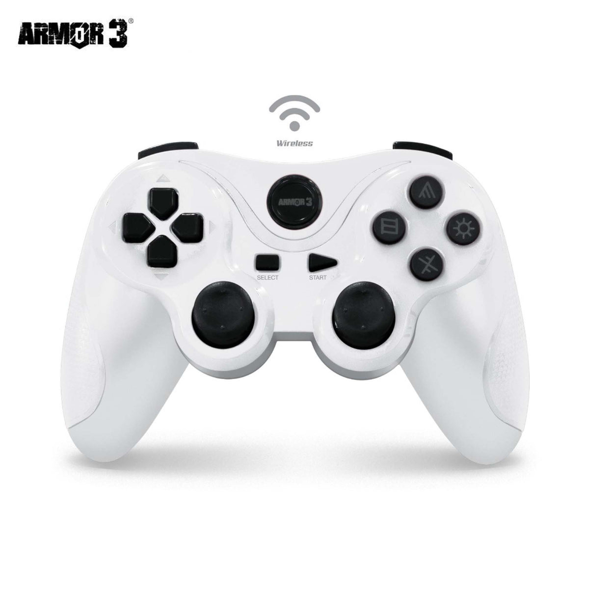 PS3 Wireless Controller White Armor 3