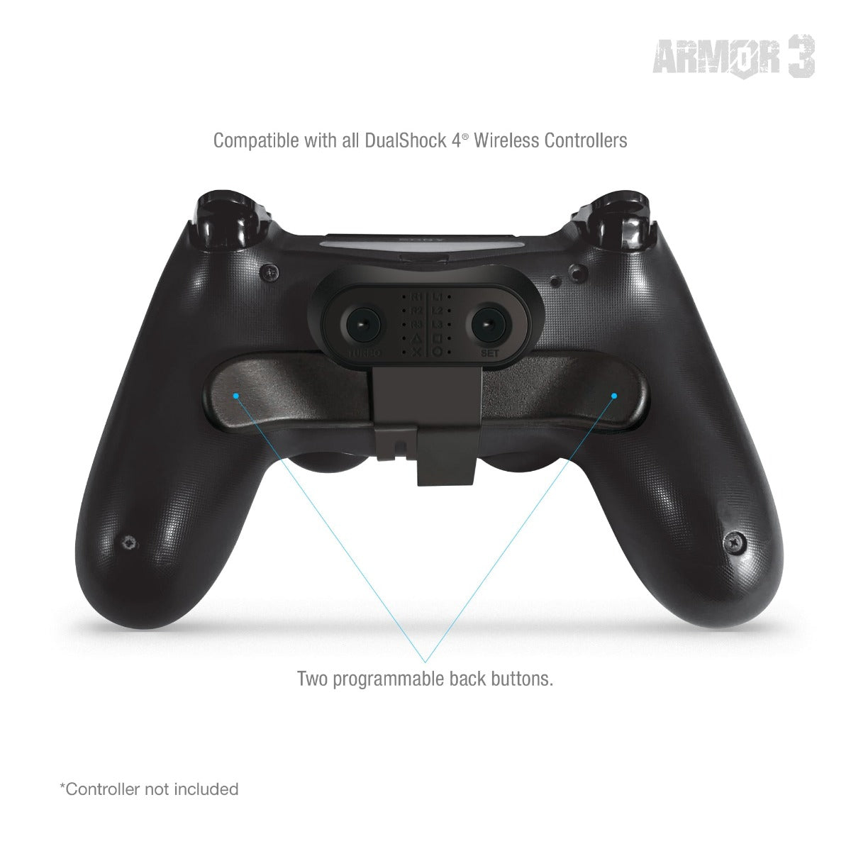 PS4 Controller Trigger Back Button Attachment works with OEM PS4 Controllers