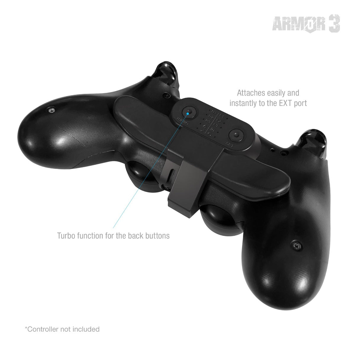 PS4 Controller Trigger Back Button Attachment works with OEM PS4 Controllers