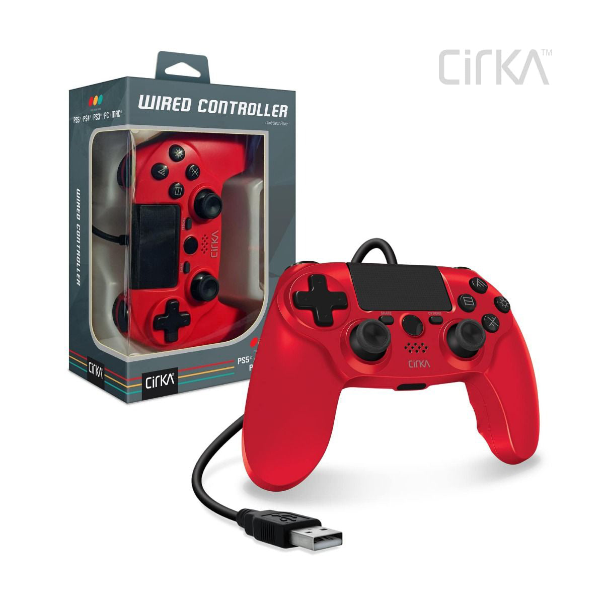PS4 / PC Wired Controller Red