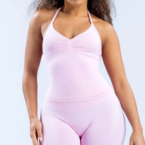 Matte Nylon Seamless Sports Vest Top