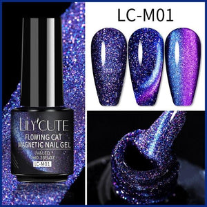 Magnetic 9D Cat Eye Gel Nail Polish Set UV LED Popular Chameleon Multi Color Salon Designs For Womens
