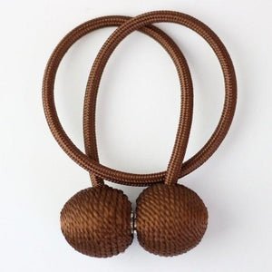 Magnetic Curtain Tieback Buckle Strap Holdbacks Magnet Clip For Curtain Rod Tie Backs Hanging Belts Rope Accessories Upgraded Curtain Buckles European Style Decorative Weave Rope Curtain Holdbacks Holder For Window Decor Curtain Clips Rope Straps Magnet
