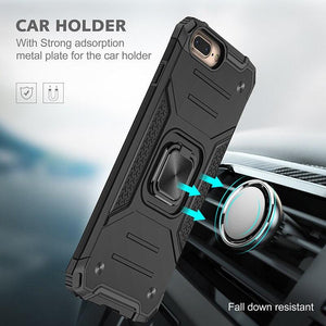 Magnetic Metal Ring Stand Holder Phone Case Cover For iPhone 11 12 13 14 Pro Max Xs XR X 8 7 6 6s Plus Rotating Ring Kickstand Fit Magnetic Car Mount Heavy Duty Dual Layer Shockproof Phone Case