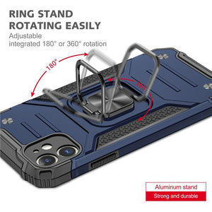 Magnetic Metal Ring Stand Holder Phone Case Cover For iPhone 11 12 13 14 Pro Max Xs XR X 8 7 6 6s Plus Rotating Ring Kickstand Fit Magnetic Car Mount Heavy Duty Dual Layer Shockproof Phone Case