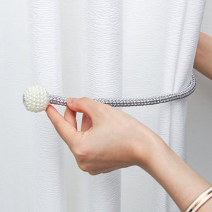 Magnets Curtains Clamps Curtain Holder Pompom Tieback Magnetic Clips Hanging Balls Tie Back Home Decoration Accessories Magnetic Curtain Tiebacks European Style Decorative Curtain Drape Tie With Strong Magnetic For Home And Office Decoration