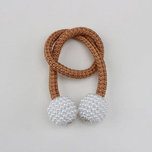 Magnets Curtains Clamps Curtain Holder Pompom Tieback Magnetic Clips Hanging Balls Tie Back Home Decoration Accessories Magnetic Curtain Tiebacks European Style Decorative Curtain Drape Tie With Strong Magnetic For Home And Office Decoration