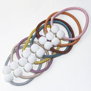 Magnets Curtains Clamps Curtain Holder Pompom Tieback Magnetic Clips Hanging Balls Tie Back Home Decoration Accessories Magnetic Curtain Tiebacks European Style Decorative Curtain Drape Tie With Strong Magnetic For Home And Office Decoration