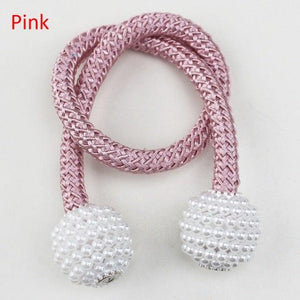 Magnets Curtains Clamps Curtain Holder Pompom Tieback Magnetic Clips Hanging Balls Tie Back Home Decoration Accessories Magnetic Curtain Tiebacks European Style Decorative Curtain Drape Tie With Strong Magnetic For Home And Office Decoration