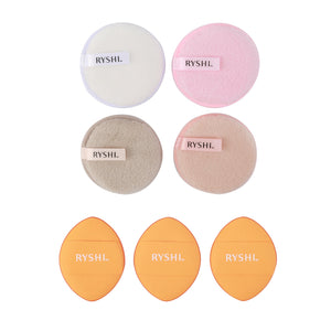 Flawless Blend & Clean Bundle: Finger Beauty Blenders + Reusable Makeup Remover Cloths by Pursonic