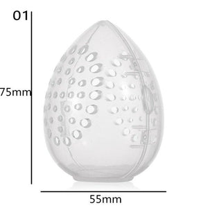 Makeup Sponge Case Capsule Shaped Box Container Makeup Drying Holder Easy Sponge Display Storage Cosmetic Puff Holder Egg Shape Box