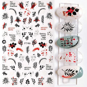 Maple Leaves 3D Nail Stickers Fall Leaf Flowers Line Sliders For Nails Self Adhesive Stickers Autumn Manicuring Decals Transfer Nail Decals Sticker For Pretty Girl Self-Adhesive Nail Decals Designer Nail Stickers for Acrylic